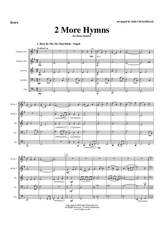 "2 More Hymns - Score" Sheet Music by